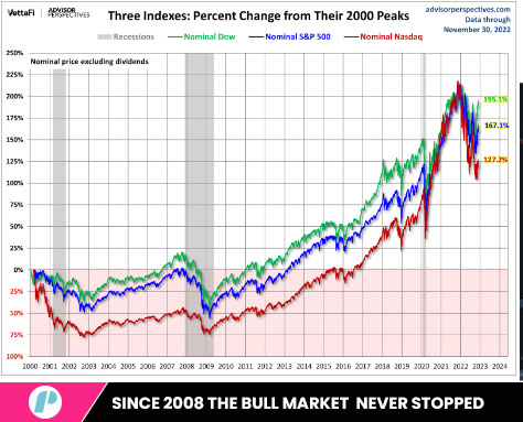 since the 2088 crisis the bull market have never stopped