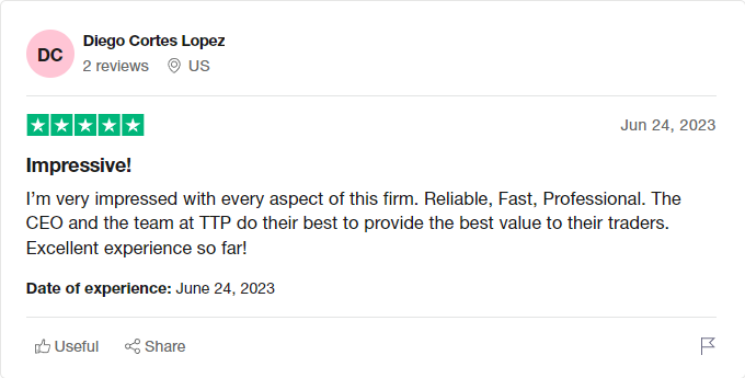 impressive! trade the pool on trustpilot