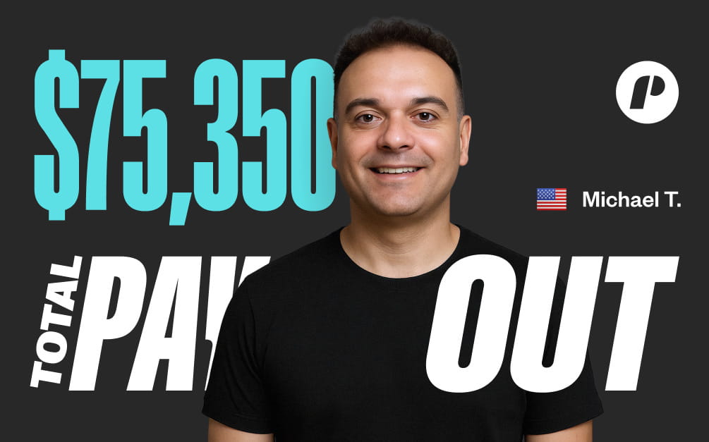 75K payout, Michael T - Trade The Pool, funded trader