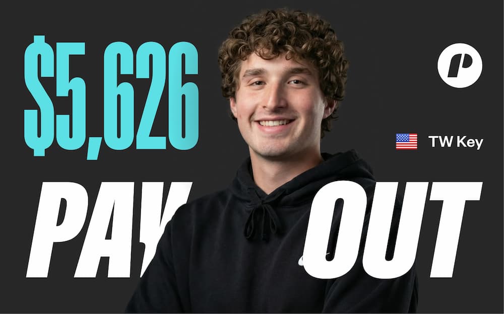 5,626 payout Funded Trader - Trade The Pool payout