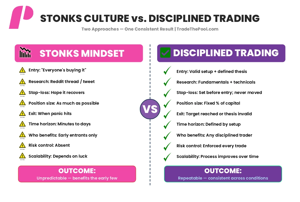 STONKS CULTURE vs. DISCIPLINED TRADING 